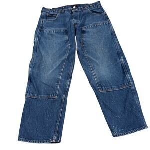 PRSN BLU Prison Blues Double Knee Work Jeans USA Made Blue Denim Men’s 38